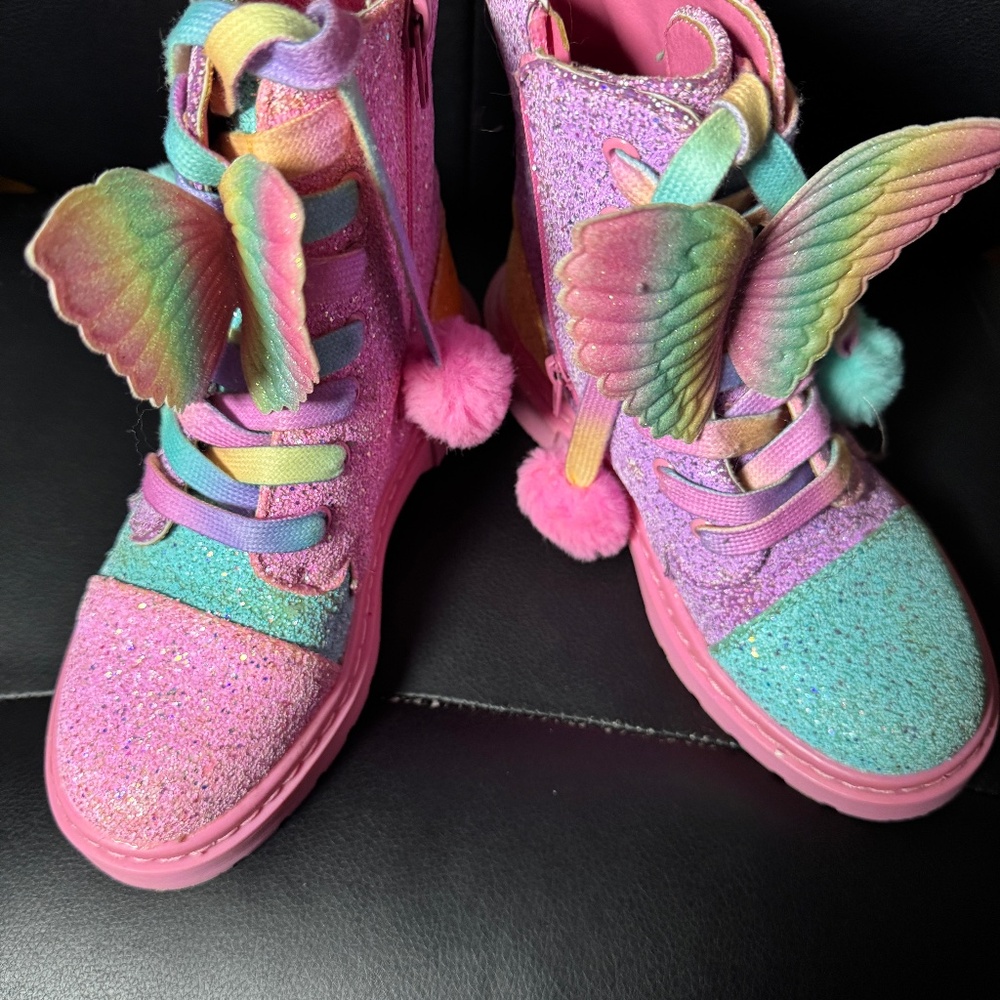 Madmia Rainbow Glitter Boots Girls Size 3